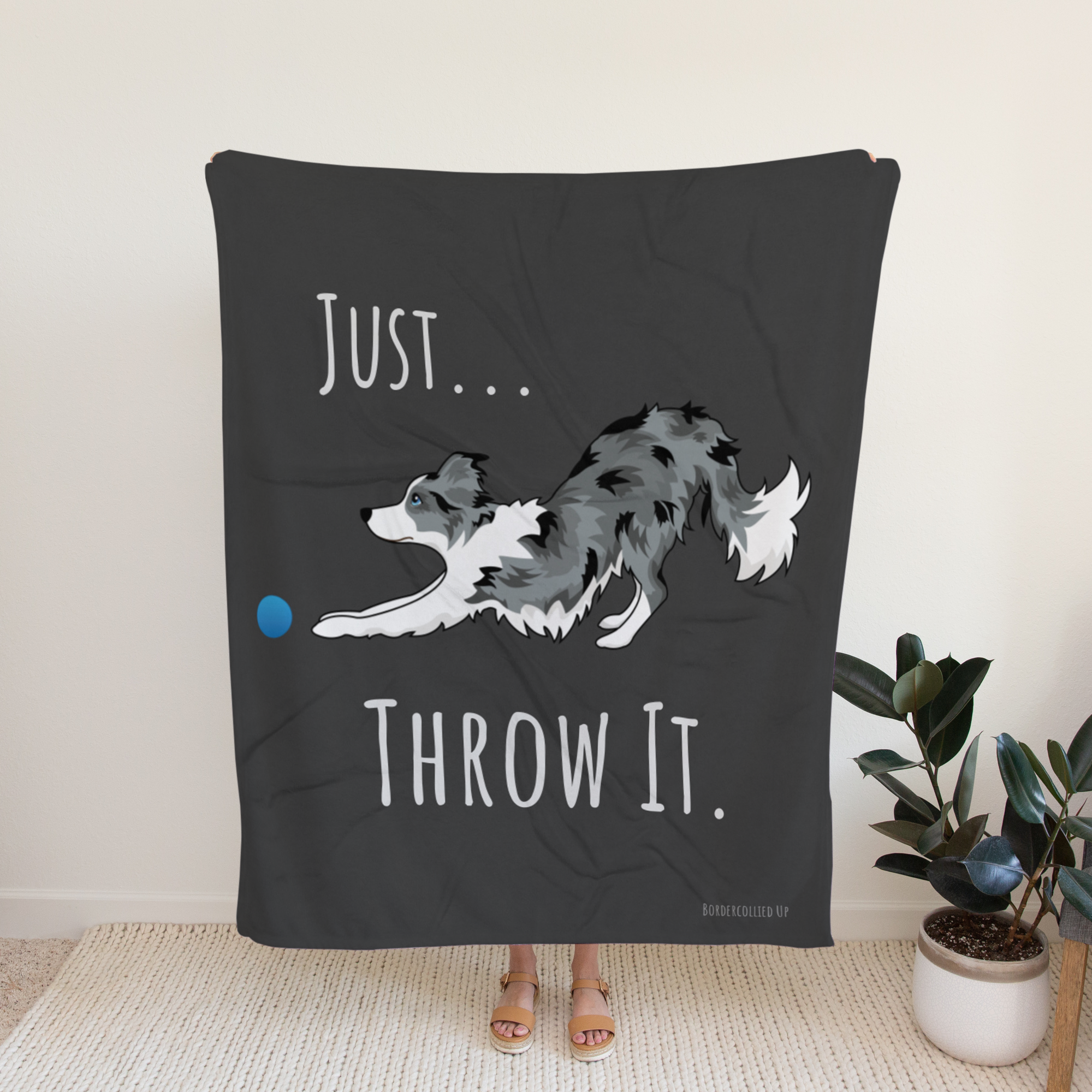 Just Throw It Blue Merle Border Collie Throw Blanket – Bordercollied Up
