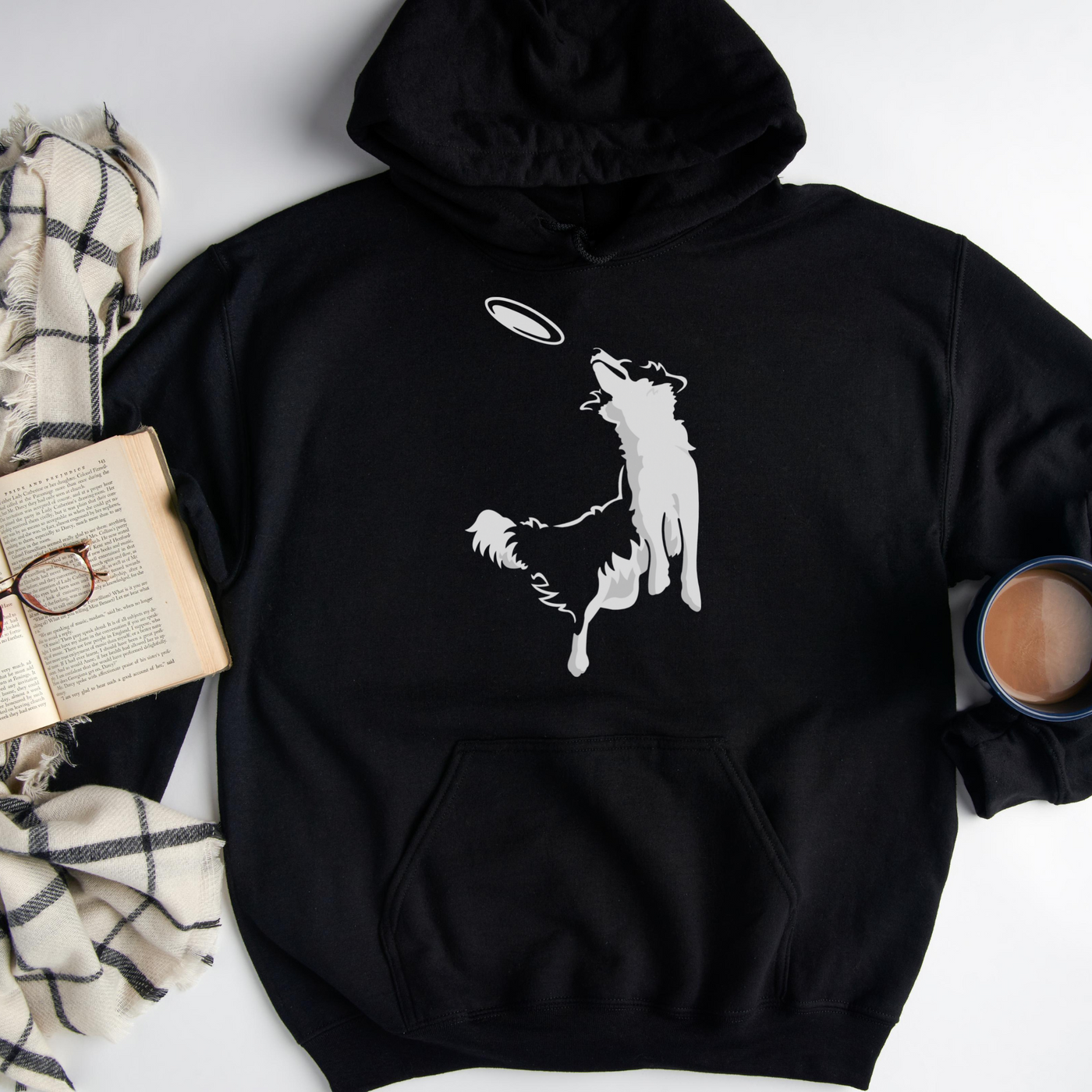 disc dog border collie hoodie, border collie hoodie, border collie gift