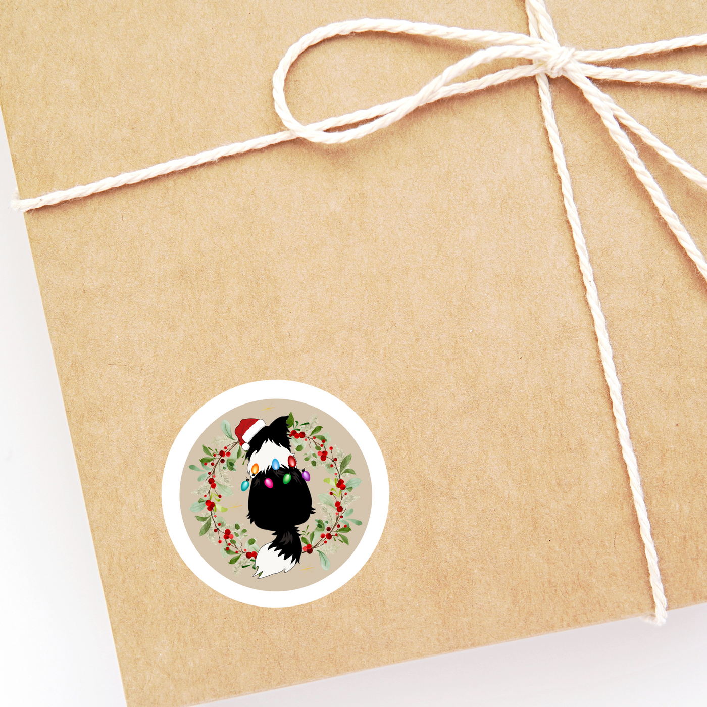 Border Collie Holiday Mini Sticker sheet