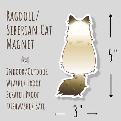 ragdoll cat magnet | siberian cat magnet | neva masquerade magnet | ragdoll cat sticker | siberian cat sticker | neva masquerade cat sticker | ragdoll cat lovers gift | siberian cat gift