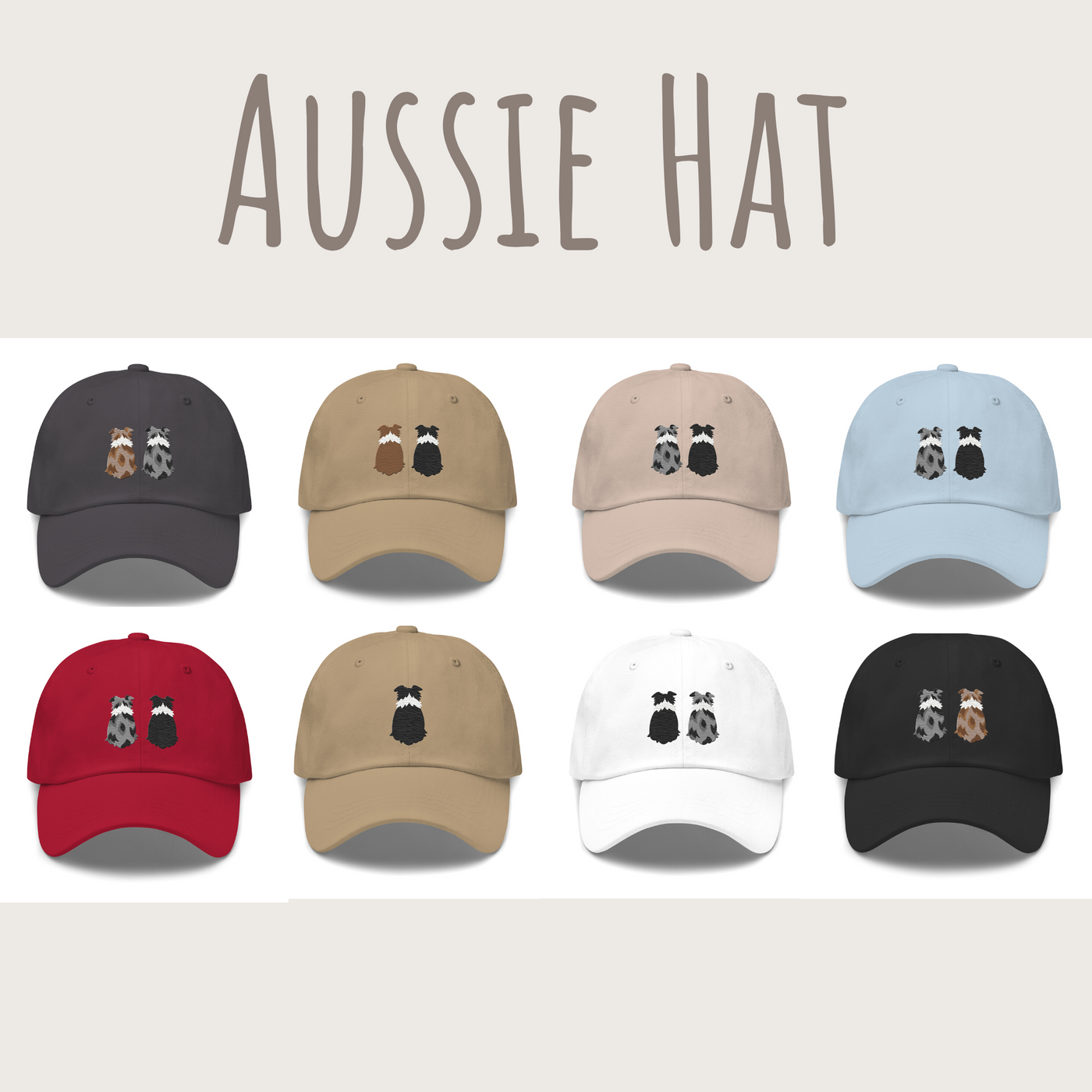 australian shepherd Embroidered Hat