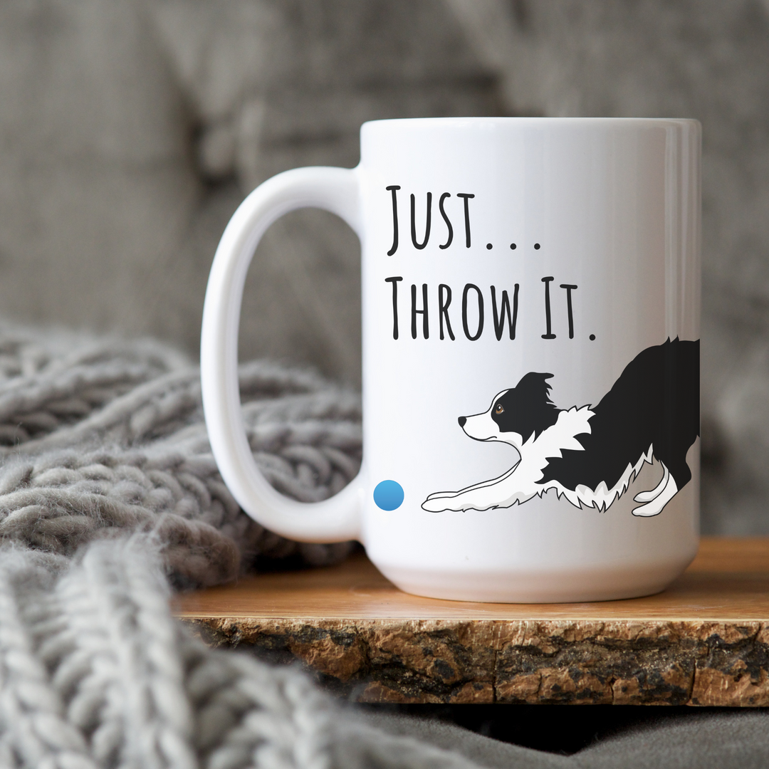 Mug Border Collie - Tasse Fun Avec Chien - Cadeau Marrant - Céramique Blanche Neuve