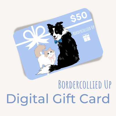 border collie gift card | border collie gift shop  for border collie lovers and dog owners | Border collie gift cards for holiday, birthday and special occasions.