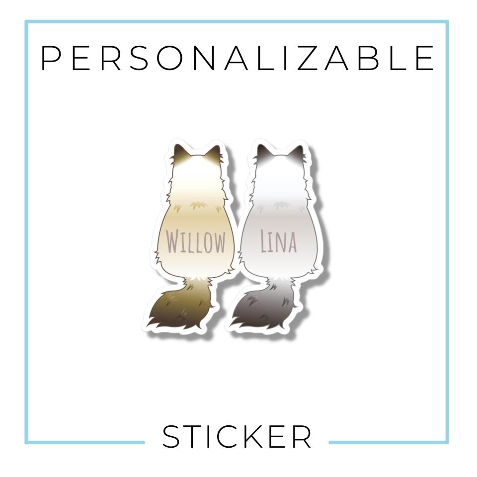 Personalized Ragdoll/Siberian Sticker