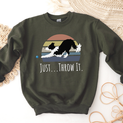 border collie sweatshirt | border collie lovers gifts | border collie shirt | just throw it | border collie mug | border collie hoodie | border collie embroidered sweatshirt | border collie decal | border collie sticker