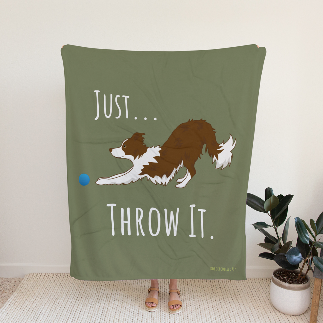 Border collie throw blanket best sale