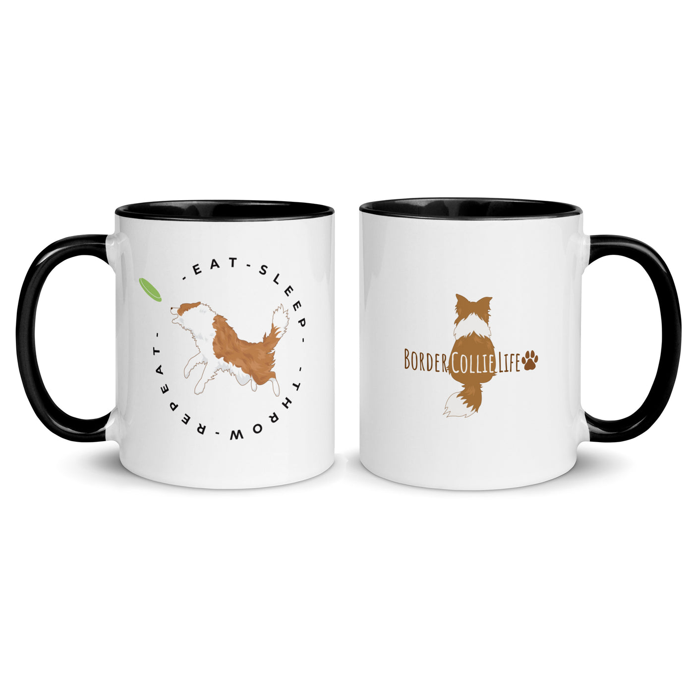 red border collie mugborder collie mug | Eat sleep throw repeat border collie mug | disc dog coffee mug | Agility dog border collie | frisbee dog border collie