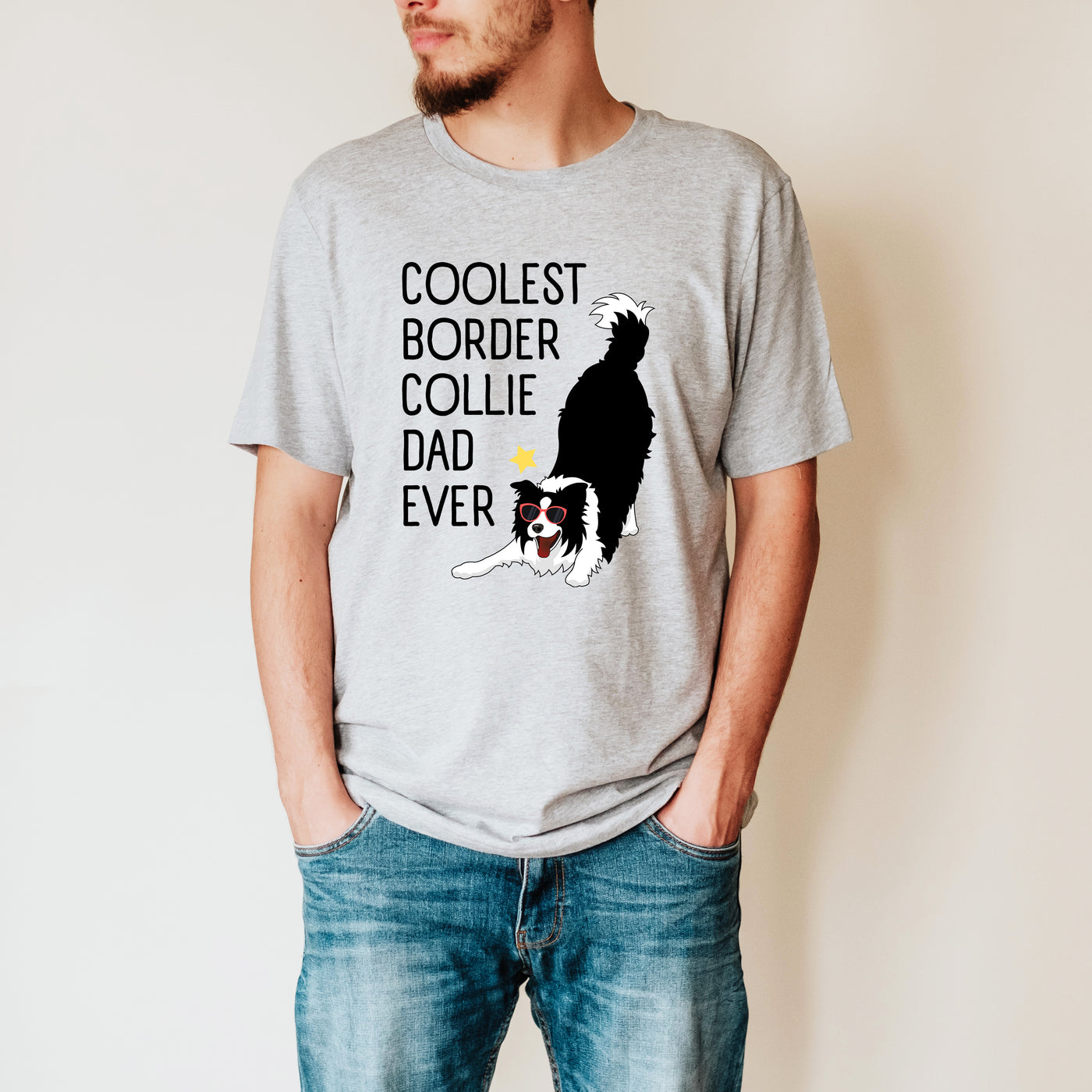 Coolest Border Collie Dad Shirt | border collie gift | border collie gift for him | border collie daddy | border collie mug