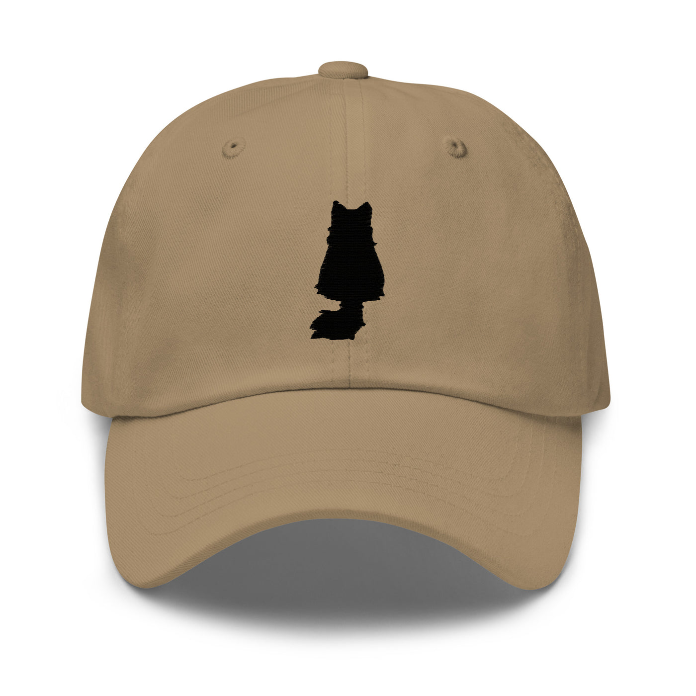 black cat hat | black cat embroidered hat | black cat embroidery | long haired black cat | I love black cat | Crazy cat lazy hat