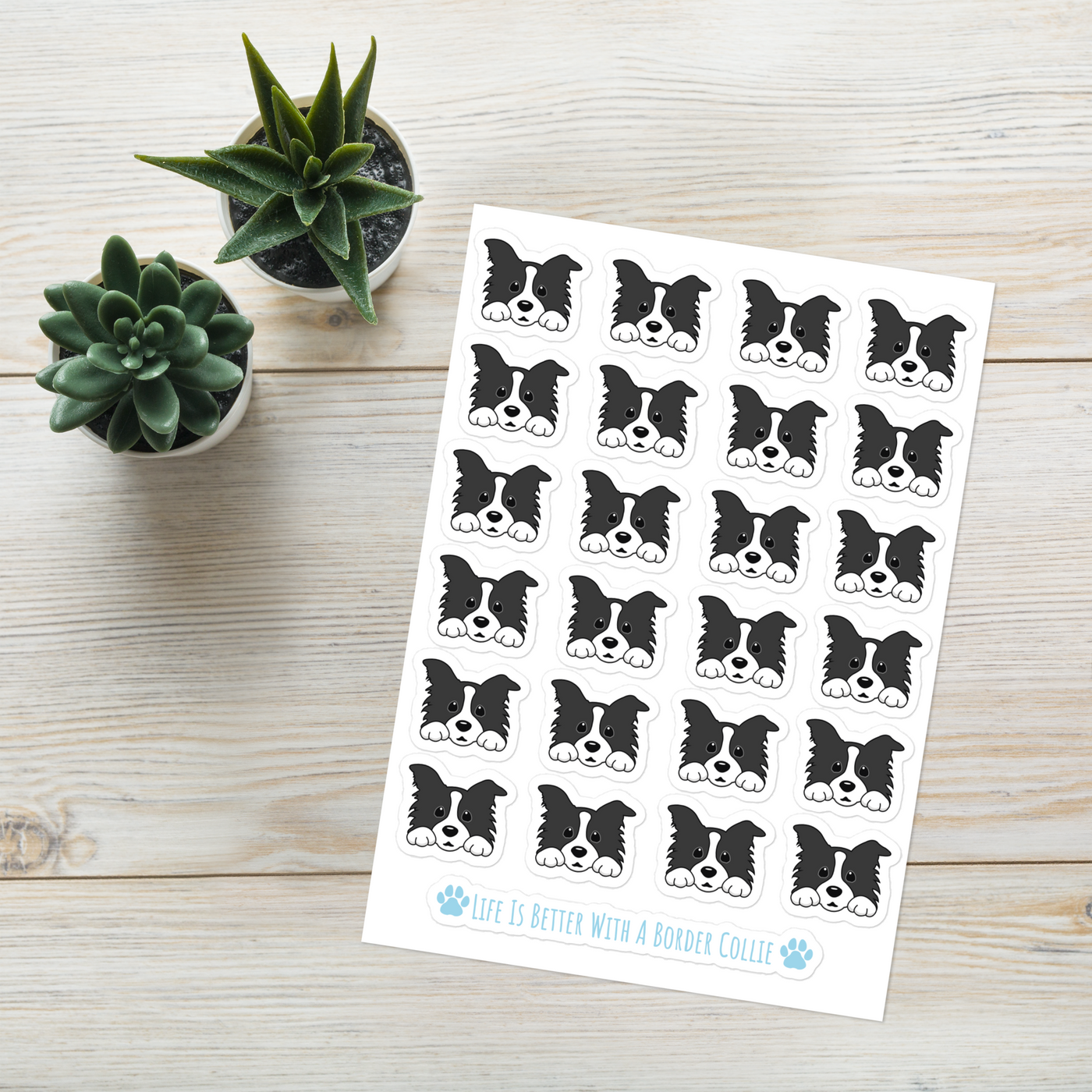 border collie sticker sheet | border collie stickers | Border collie decal | border collie gift for border collie lovers and dog owners 