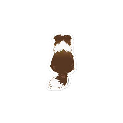 chocolate brown border collie sticker | I love border collie | Border collie gift for border collie lovers and dog owners