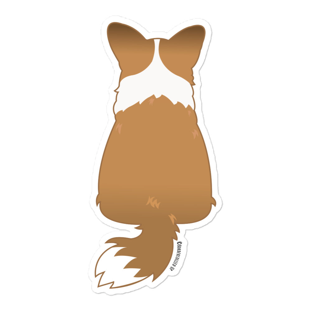 corgi sticker | corgi with tail | corgi gift for corgi lovers and dog owners | pembroke welsh corgi gift 