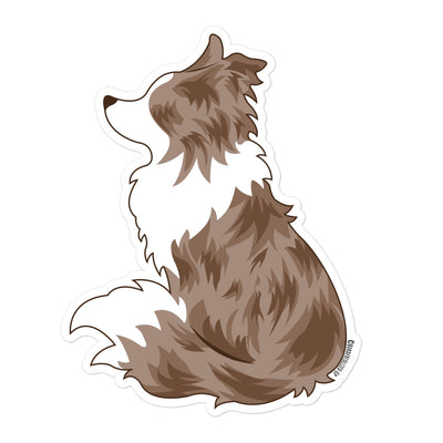 border collie sticker | Red Merle Border collie gift for border collie lovers 