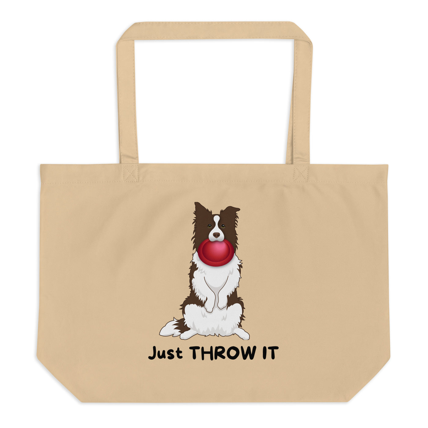 just throw it brown border collie bag