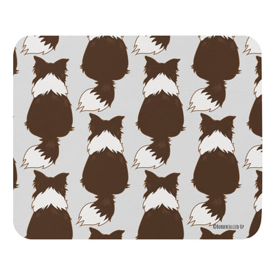 brown border collie mouse pad