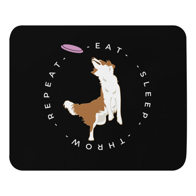 red border collie mouse pad