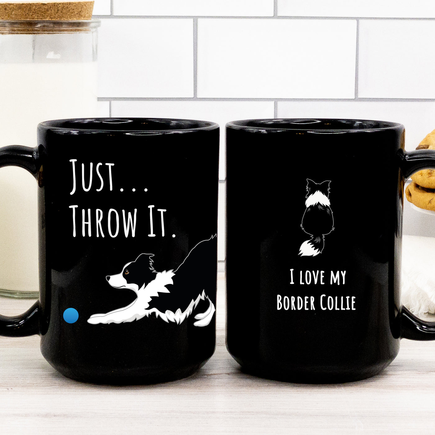 Bordercollied Up Just Throw It Border Collie Mug