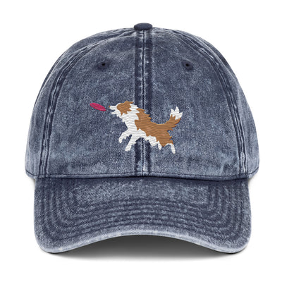 Disc Dog Border Collie Embroidered Hat